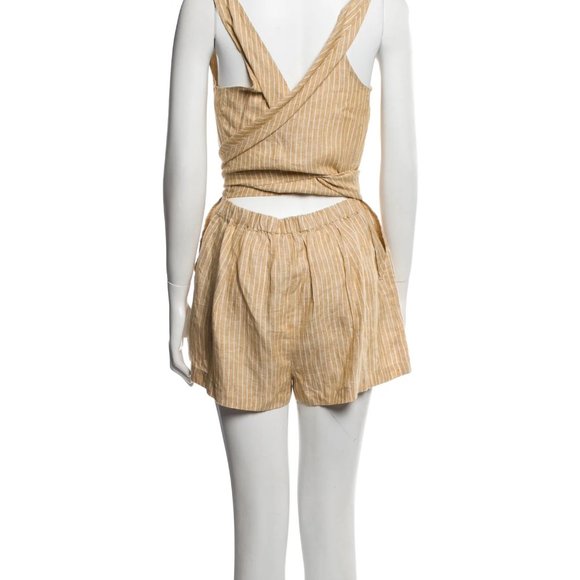 Vitamin A Striped Linen Romper - Picture 3 of 4